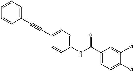 3,4-DICHLORO-N-[4-(2-PHENYLETHYNYL)PHENYL]BENZENECARBOXAMIDE Struktur