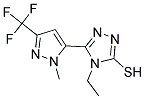 4-ETHYL-5-(2-METHYL-5-TRIFLUOROMETHYL-2H-PYRAZOL-3-YL)-4H-[1,2,4]TRIAZOLE-3-THIOL Struktur