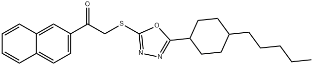 1-(2-NAPHTHYL)-2-([5-(4-PENTYLCYCLOHEXYL)-1,3,4-OXADIAZOL-2-YL]SULFANYL)-1-ETHANONE Struktur
