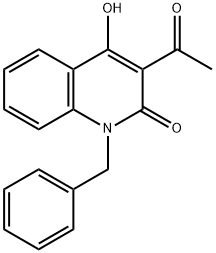 3-ACETYL-1-BENZYL-4-HYDROXY-2(1H)-QUINOLINONE Struktur