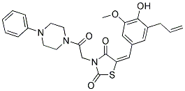 (E)-5-(3-ALLYL-4-HYDROXY-5-METHOXYBENZYLIDENE)-3-(2-OXO-2-(4-PHENYLPIPERAZIN-1-YL)ETHYL)THIAZOLIDINE-2,4-DIONE Struktur