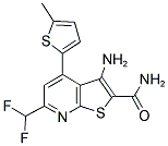 3-AMINO-6-DIFLUOROMETHYL-4-(5-METHYL-THIOPHEN-2-YL)-THIENO[2,3-B]PYRIDINE-2-CARBOXYLIC ACID AMIDE Structure