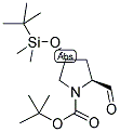 4(R)-T-BUTYLDIMETHYLSILYLOXY-N-BOC-2(S)PROLINALDEHYDE Struktur