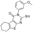 2-MERCAPTO-3-(3-METHOXY-PHENYL)-5,6,7,8-TETRAHYDRO-3H-BENZO[4,5]THIENO[2,3-D]PYRIMIDIN-4-ONE Struktur