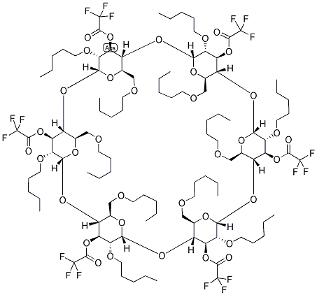 HEXAKIS-(3-O-TRIFLUOROACETYL-2,6-DI-O-PENTYL)-ALPHA-CYCLODEXTRIN Struktur