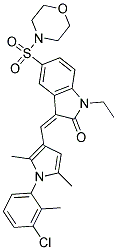 (Z)-3-((1-(3-CHLORO-2-METHYLPHENYL)-2,5-DIMETHYL-1H-PYRROL-3-YL)METHYLENE)-1-ETHYL-5-(MORPHOLINOSULFONYL)INDOLIN-2-ONE