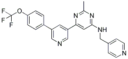 2-METHYL-N-(PYRIDIN-4-YLMETHYL)-6-(5-[4-(TRIFLUOROMETHOXY)PHENYL]PYRIDIN-3-YL)PYRIMIDIN-4-AMINE
