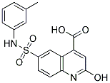 2-HYDROXY-6-M-TOLYLSULFAMOYL-QUINOLINE-4-CARBOXYLIC ACID Struktur