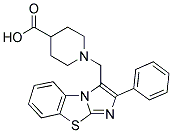 1-(2-PHENYL-BENZO[D]IMIDAZO[2,1-B]THIAZOL-3-YLMETHYL)-PIPERIDINE-4-CARBOXYLIC ACID Struktur