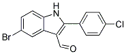 5-BROMO-2-(4-CHLOROPHENYL)-1H-INDOLE-3-CARBALDEHYDE Struktur