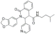 (2-BENZO[3,4-D]1,3-DIOXOLEN-5-YL-1-OXO-3-(3-PYRIDYL)(4-2,3,4-TRIHYDROISOQUINOLYL))-N-(3-METHYLBUTYL)FORMAMIDE