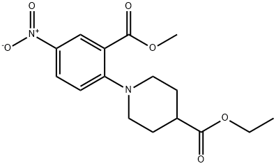 ETHYL 1-[2-(METHOXYCARBONYL)-4-NITROPHENYL]-4-PIPERIDINECARBOXYLATE Structure
