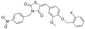 (E)-5-(4-(2-FLUOROBENZYLOXY)-3-METHOXYBENZYLIDENE)-3-(4-NITROBENZYL)THIAZOLIDINE-2,4-DIONE