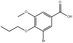 3-BROMO-5-METHOXY-4-PROPOXY-BENZOIC ACID Struktur