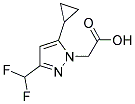 (5-CYCLOPROPYL-3-DIFLUOROMETHYL-PYRAZOL-1-YL)-ACETIC ACID Struktur