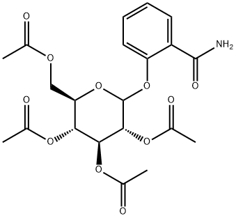 (2R,3R,4S,5R)-2-(ACETOXYMETHYL)-6-(2-CARBAMOYLPHENOXY)-TETRAHYDRO-2H-PYRAN-3,4,5-TRIYL TRIACETATE Struktur