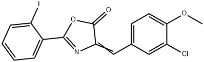 4-[(3-CHLORO-4-METHOXYPHENYL)METHYLENE]-2-(2-IODOPHENYL)-1,3-OXAZOL-5(4H)-ONE|