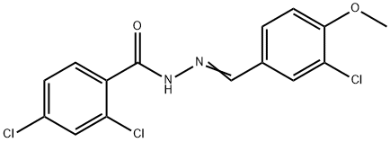2,4-DICHLORO-N'-[(3-CHLORO-4-METHOXYPHENYL)METHYLENE]BENZENECARBOHYDRAZIDE Struktur