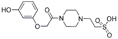 2-(4-[(3-HYDROXYPHENOXY)ACETYL]PIPERAZIN-1-YL)ETHANESULFONIC ACID Struktur