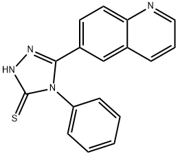 4-PHENYL-5-(6-QUINOLINYL)-4H-1,2,4-TRIAZOL-3-YLHYDROSULFIDE Structure