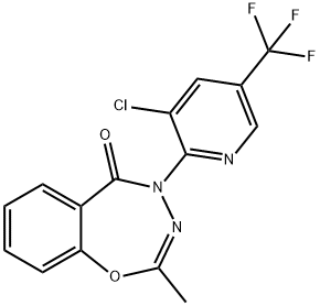 4-[3-CHLORO-5-(TRIFLUOROMETHYL)-2-PYRIDINYL]-2-METHYL-1,3,4-BENZOXADIAZEPIN-5(4H)-ONE Struktur