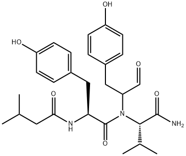ISOVALERYL-L-TYROSYL-L-VALYL-DL-TYROSINAL Structure