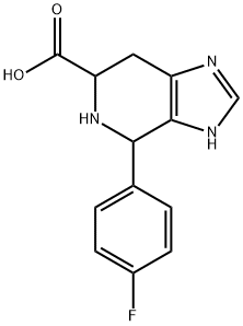 3H-IMIDAZO[4,5-C]PYRIDINE-6-CARBOXYLIC ACID, 4-(4-FLUOROPHENYL)-4,5,6,7-TETRAHYDRO-, 782441-07-0, 結構式