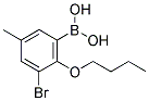 3-BROMO-2-BUTOXY-5-METHYLPHENYLBORONIC ACID Struktur