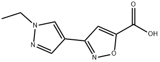 3-(1-ETHYL-1H-PYRAZOL-4-YL)-ISOXAZOLE-5-CARBOXYLIC ACID Struktur