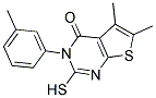 2-MERCAPTO-5,6-DIMETHYL-3-M-TOLYL-3H-THIENO[2,3-D]PYRIMIDIN-4-ONE Struktur
