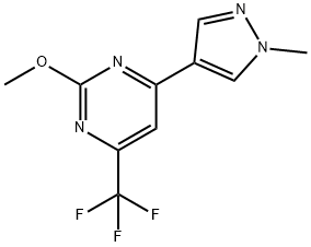 2-METHOXY-4-(1-METHYL-1H-PYRAZOL-4-YL)-6-TRIFLUOROMETHYL-PYRIMIDINE Struktur