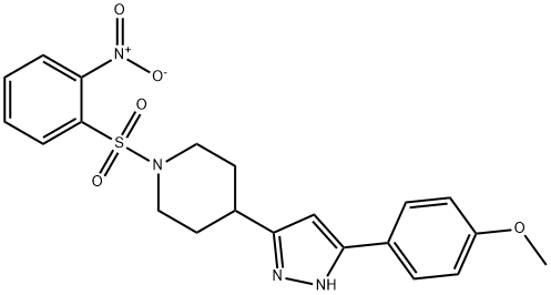 4-[5-(4-METHOXYPHENYL)-1H-PYRAZOL-3-YL]-1-[(2-NITROPHENYL)SULFONYL]PIPERIDINE Struktur