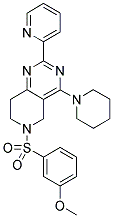 6-(3-METHOXY-BENZENESULFONYL)-4-PIPERIDIN-1-YL-2-PYRIDIN-2-YL-5,6,7,8-TETRAHYDRO-PYRIDO[4,3-D]PYRIMIDINE Struktur