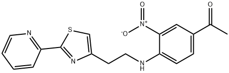 1-[3-NITRO-4-((2-[2-(2-PYRIDINYL)-1,3-THIAZOL-4-YL]ETHYL)AMINO)PHENYL]-1-ETHANONE Struktur