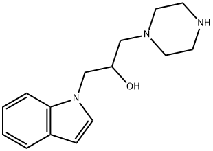 1-INDOL-1-YL-3-PIPERAZIN-1-YL-PROPAN-2-OL Struktur