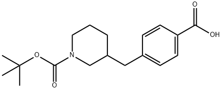 4-((1-(TERT-BUTOXYCARBONYL)PIPERIDIN-3-YL)METHYL)BENZOIC ACID Struktur