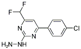 [4-(4-CHLORO-PHENYL)-6-DIFLUOROMETHYL-PYRIMIDIN-2-YL]-HYDRAZINE Struktur