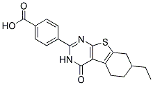 4-(7-ETHYL-4-OXO-3,4,5,6,7,8-HEXAHYDRO[1]BENZOTHIENO[2,3-D]PYRIMIDIN-2-YL)BENZOIC ACID Struktur