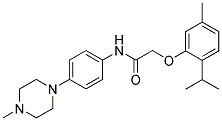 2-(2-ISOPROPYL-5-METHYLPHENOXY)-N-(4-(4-METHYLPIPERAZIN-1-YL)PHENYL)ACETAMIDE Struktur