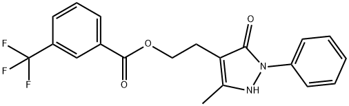 2-(5-METHYL-3-OXO-2-PHENYL-2,3-DIHYDRO-1H-PYRAZOL-4-YL)ETHYL 3-(TRIFLUOROMETHYL)BENZENECARBOXYLATE Struktur