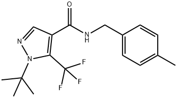 1-(TERT-BUTYL)-N-(4-METHYLBENZYL)-5-(TRIFLUOROMETHYL)-1H-PYRAZOLE-4-CARBOXAMIDE Struktur