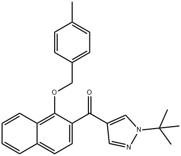 [1-(TERT-BUTYL)-1H-PYRAZOL-4-YL](1-[(4-METHYLBENZYL)OXY]-2-NAPHTHYL)METHANONE Struktur