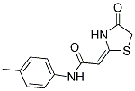 (2E)-N-(4-METHYLPHENYL)-2-(4-OXO-1,3-THIAZOLIDIN-2-YLIDENE)ACETAMIDE