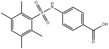 4-([(2,3,5,6-TETRAMETHYLPHENYL)SULFONYL]AMINO)BENZOIC ACID Struktur