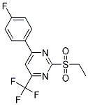 2-ETHANESULFONYL-4-(4-FLUORO-PHENYL)-6-TRIFLUOROMETHYL-PYRIMIDINE Struktur