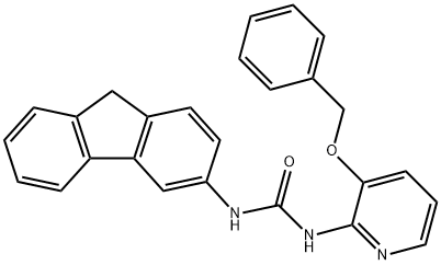 1-(FLUOREN-3-YL)-3-(3-(PHENYLMETHOXY)(2-PYRIDYL))UREA Structure
