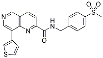 N-[4-(METHYLSULFONYL)BENZYL]-8-THIEN-3-YL-1,6-NAPHTHYRIDINE-2-CARBOXAMIDE Structure
