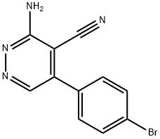 3-AMINO-5-(4-BROMOPHENYL)-4-PYRIDAZINECARBONITRILE Struktur