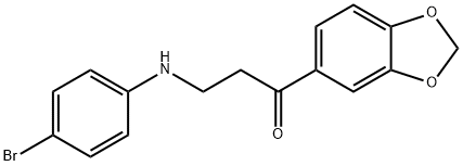 1-(1,3-BENZODIOXOL-5-YL)-3-(4-BROMOANILINO)-1-PROPANONE Struktur