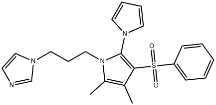 1-(3-(1-IMIDAZOLO)PROPYL)-2,3-DIMETHYL-4-BENZENE SULPHONYL-5-(1-PYRROLO)-PYRROLE Struktur